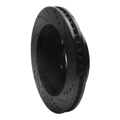 R1 Concepts R1 00-01 Dodge Ram 1500 Pickup Front Left Drilled & Slotted Black Brake Rotor