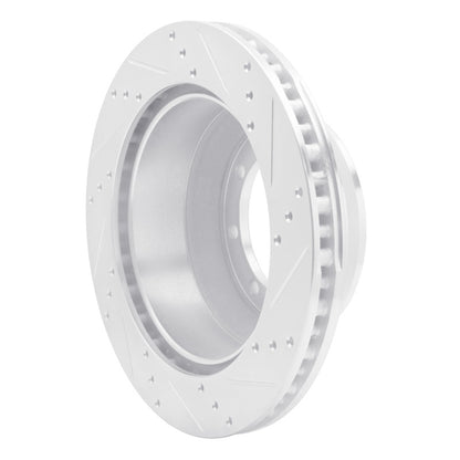 R1 Concepts R1 99-07 Ford E-350 Super Duty Rear Left Drilled & Slotted Silver Brake Rotor