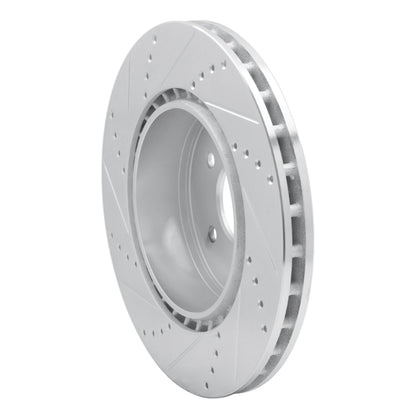 R1 Concepts R1 00-06 Jaguar XJR Rear Right Drilled & Slotted Silver Brake Rotor