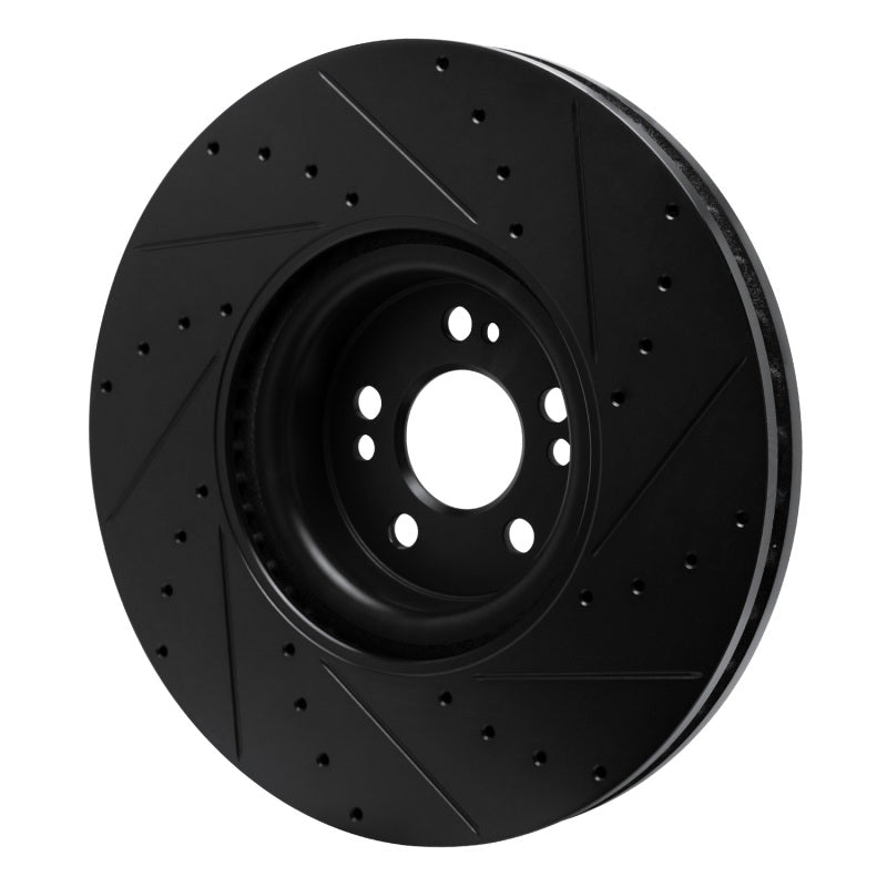 R1 Concepts R1 20-26 Mercedes-Benz GLE450e Front Left Drilled & Slotted Black Brake Rotor