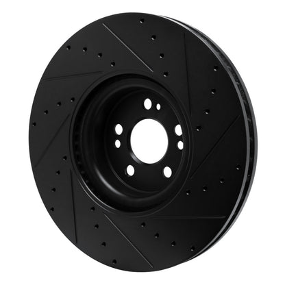 R1 Concepts R1 20-26 Mercedes-Benz GLE450e Front Left Drilled & Slotted Black Brake Rotor