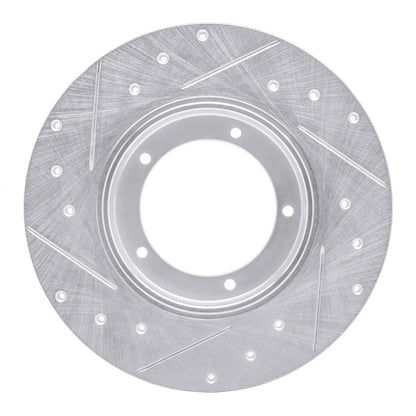 R1 Concepts R1 65-76 Porsche 911 Front Right Drilled & Slotted Silver Brake Rotor