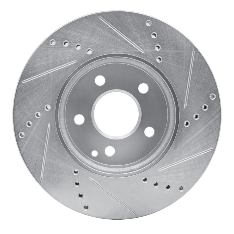 R1 Concepts R1 03-09 Mercedes-Benz E320 Front Left Drilled & Slotted Silver Brake Rotor