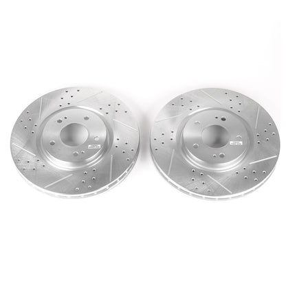PowerStop Power Stop 03-06 Mitsubishi Lancer Front Evolution Drilled & Slotted Rotors - Pair