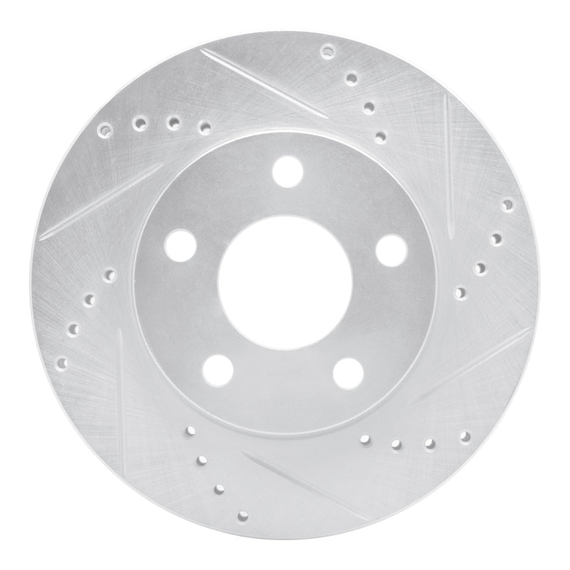 R1 Concepts R1 97-05 Buick Century Front Right Drilled & Slotted Silver Brake Rotor
