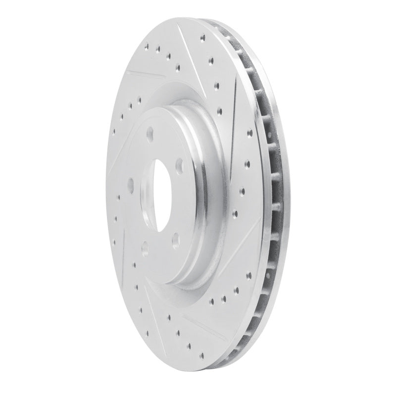R1 Concepts R1 07-10 Chevrolet COBALT Front Right Drilled & Slotted Silver Brake Rotor
