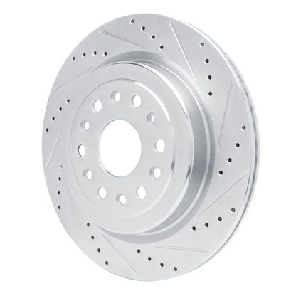 R1 Concepts R1 19-25 Ram 1500 Rear Right Drilled & Slotted Silver Brake Rotor