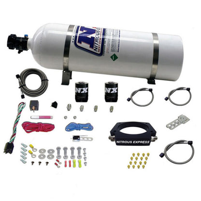 Nitrous Express GM LS 102mm Nitrous Plate Kit (50-400HP) w/15lb Bottle