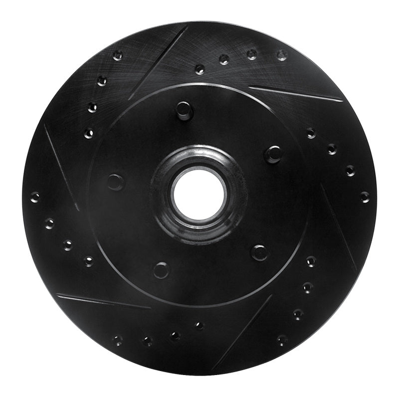 R1 Concepts R1 67-74 Buick Gran Sport Front Left Drilled & Slotted Black Brake Rotor