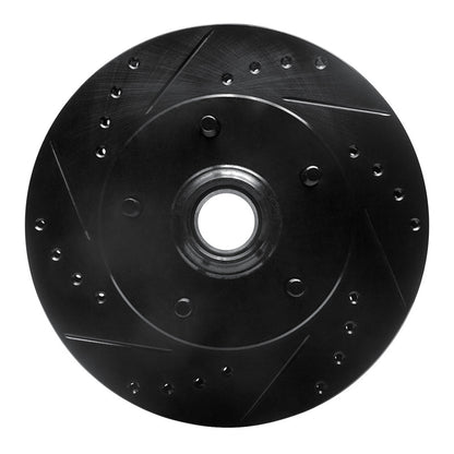 R1 Concepts R1 67-74 Buick Gran Sport Front Left Drilled & Slotted Black Brake Rotor