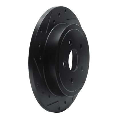 R1 Concepts R1 88-95 Chrysler New Yorker Rear Left Drilled & Slotted Black Brake Rotor