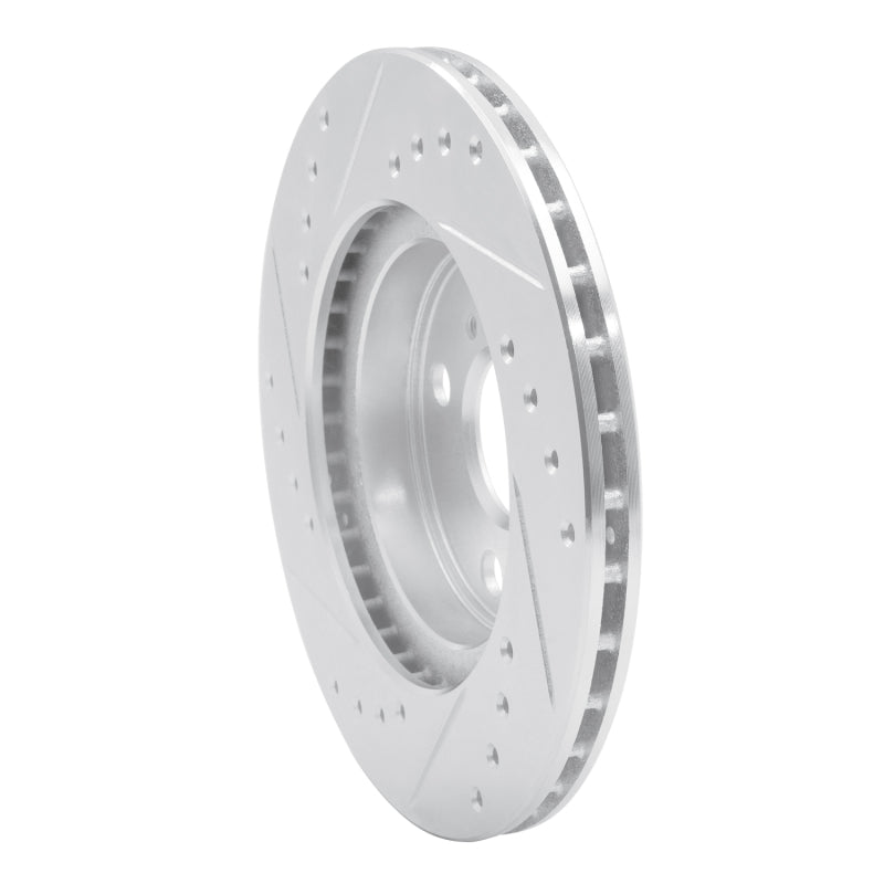 R1 Concepts R1 92-95 Toyota Paseo Front Right Drilled & Slotted Silver Brake Rotor