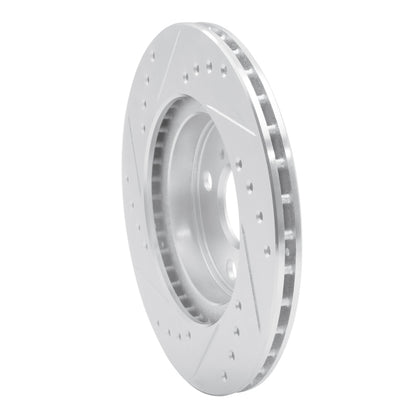 R1 Concepts R1 92-95 Toyota Paseo Front Right Drilled & Slotted Silver Brake Rotor