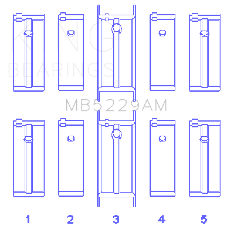 King Engine Bearings Nissan Datsun A12/(Size +1.0mm) Main Bearing Set