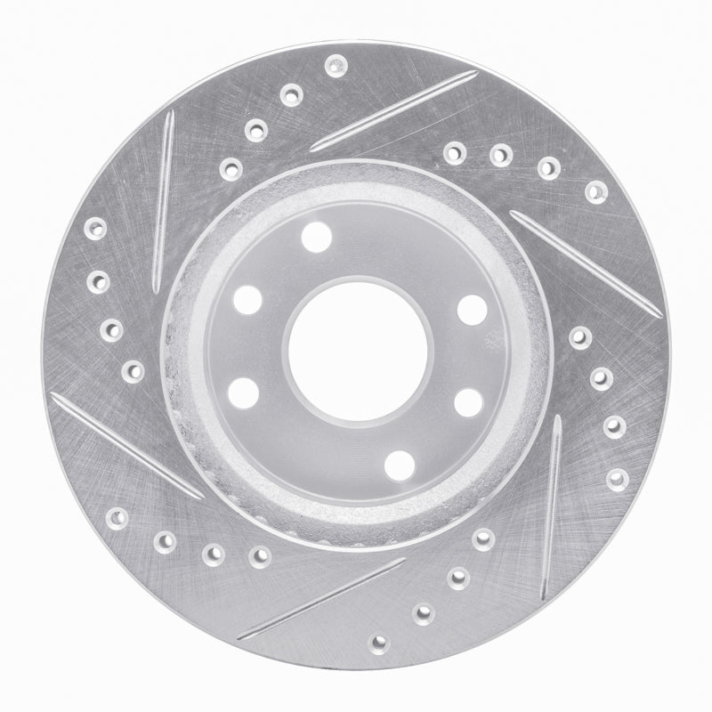 R1 Concepts R1 90-93 Asuna SUNFIRE Front Right Drilled & Slotted Silver Brake Rotor