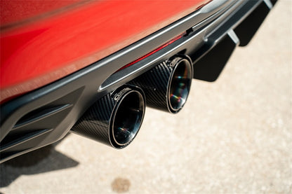 CORSA Performance Corsa 2016-2024 Chevrolet Camaro SS / ZL1 Valved Axle-Back Exhaust w/ Black Carbon Fiber Quad Tips