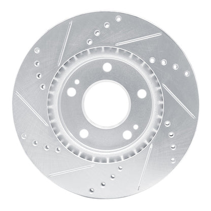 R1 Concepts R1 10-13 Kia Forte5 Front Right Drilled & Slotted Silver Brake Rotor