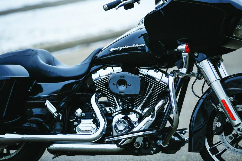 S&S Cycle 08-16 Touring/16-17 Softail Models Stealth Air Cleaner Kit w/ Black Tribute Cover