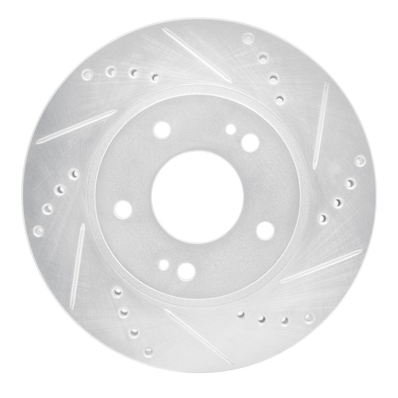 R1 Concepts R1 00-24 Chrysler SEBRING Front Right Drilled & Slotted Silver Brake Rotor
