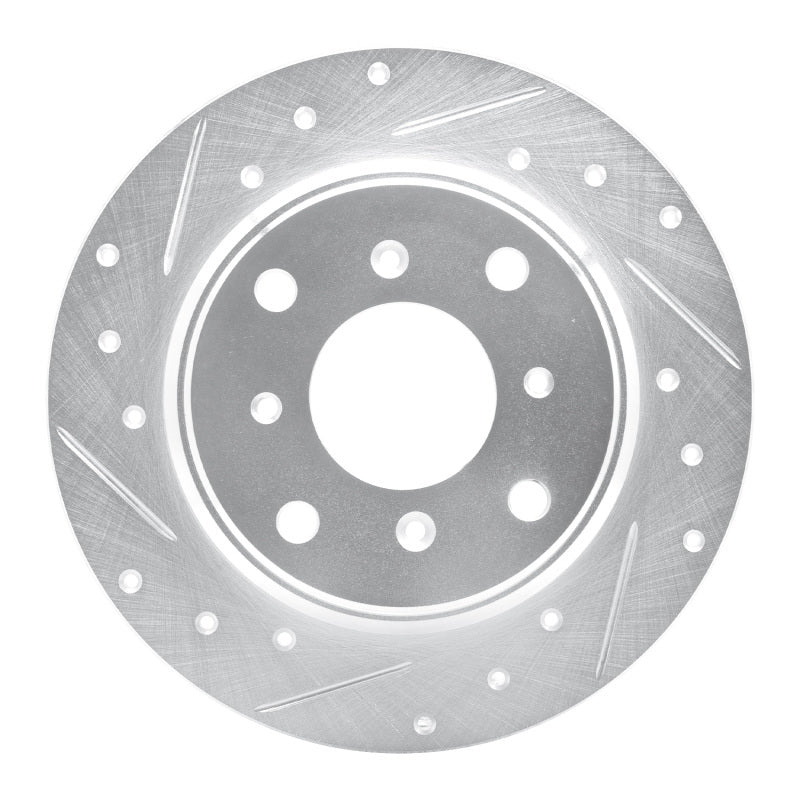 R1 Concepts R1 87-90 Acura Legend Rear Left Drilled & Slotted Silver Brake Rotor