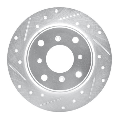 R1 Concepts R1 87-90 Acura Legend Rear Left Drilled & Slotted Silver Brake Rotor