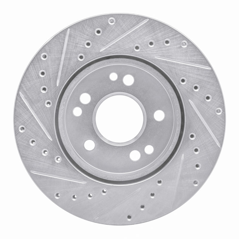 R1 Concepts R1 84-95 Mercedes-Benz 260E Front Right Drilled & Slotted Silver Brake Rotor