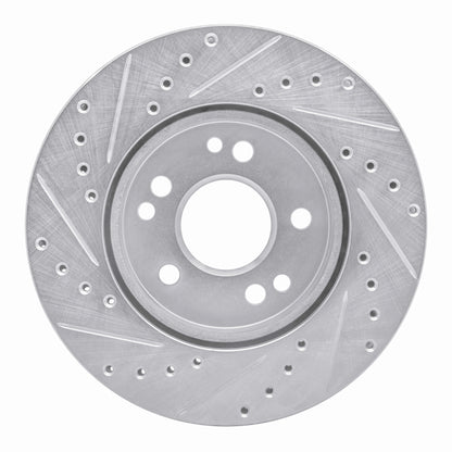 R1 Concepts R1 84-95 Mercedes-Benz 260E Front Right Drilled & Slotted Silver Brake Rotor
