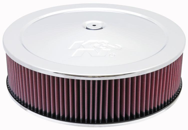 K&N Engineering K&N Round Air Filter Assembly 14in. ID / 4..12in. Height / 5.125in. Neck Flange / 7/8in. Drop Ba