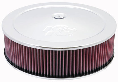 K&N Engineering K&N Round Air Filter Assembly 14in. ID / 4..12in. Height / 5.125in. Neck Flange / 7/8in. Drop Ba