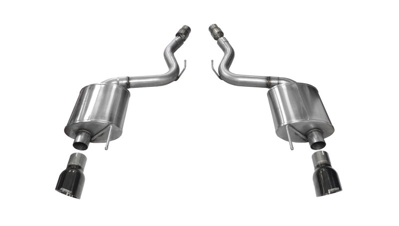 CORSA Performance Corsa 2015-2017 Ford Mustang GT 5.0 3in Axle Back Exhaust Black Dual Tips (Touring)