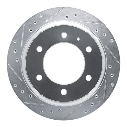 R1 Concepts R1 92-04 Acura SLX Rear Left Drilled & Slotted Silver Brake Rotor