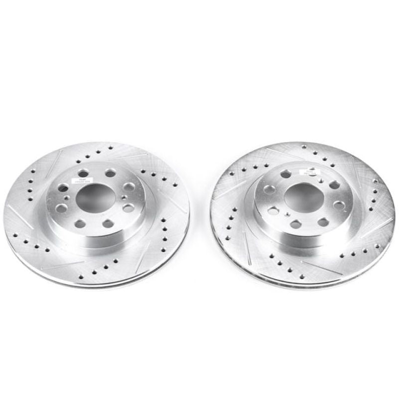 PowerStop Power Stop 00-05 Toyota MR2 Spyder Rear Evolution Drilled & Slotted Rotors - Pair