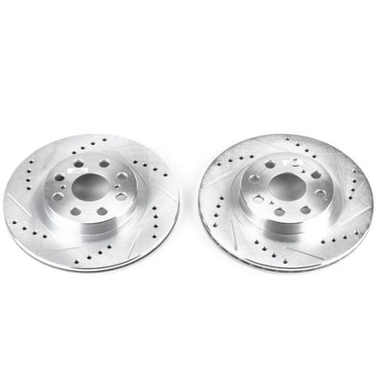 PowerStop Power Stop 00-05 Toyota MR2 Spyder Rear Evolution Drilled & Slotted Rotors - Pair