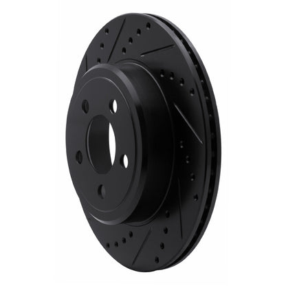 R1 Concepts R1 05-23 Chrysler 300 Rear Left Drilled & Slotted Black Brake Rotor