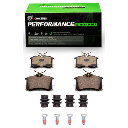 R1 Concepts R1 97-08 Audi A4 (Mexico) Rear Performance Sport Pads & Hardware Kit