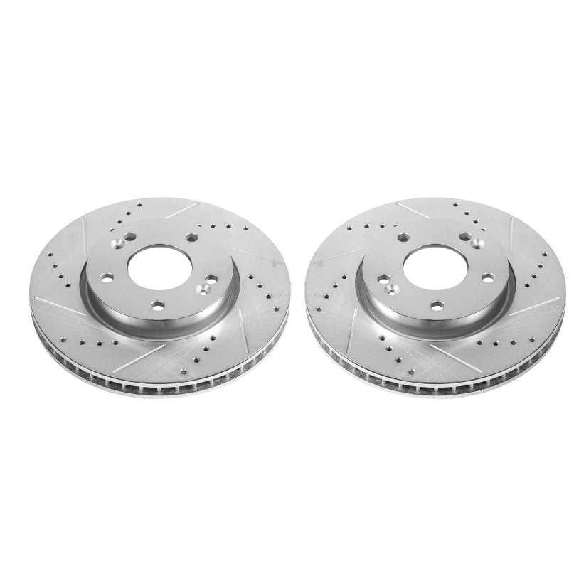 PowerStop Power Stop 10-13 Kia Forte Front Evolution Drilled & Slotted Rotors - Pair