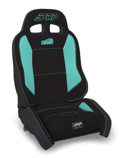PRP Seats PRP EnduroCrawl Reclining Suspension Seat - Black/Teal Tweed - Driver