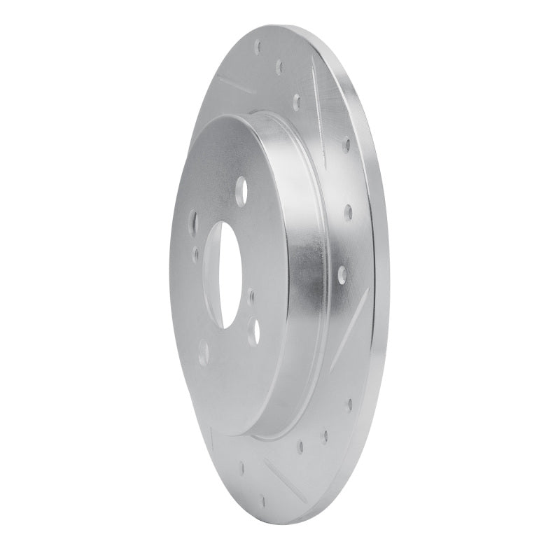 R1 Concepts R1 12-18 Toyota Yaris (USA/Canada) Rear Right Drilled & Slotted Silver Brake Rotor