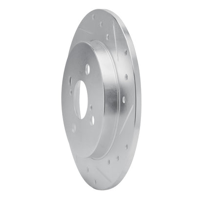 R1 Concepts R1 12-18 Toyota Yaris (USA/Canada) Rear Right Drilled & Slotted Silver Brake Rotor
