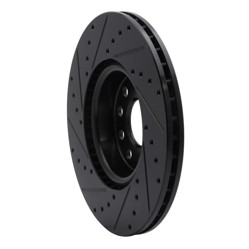 DFC 05-25 Audi TT Front Right Drilled & Slotted Black Brake Rotor