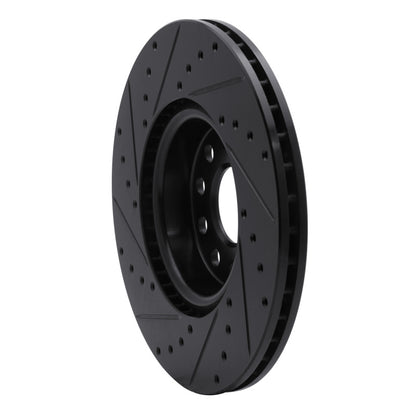 DFC 05-25 Audi TT Front Right Drilled & Slotted Black Brake Rotor