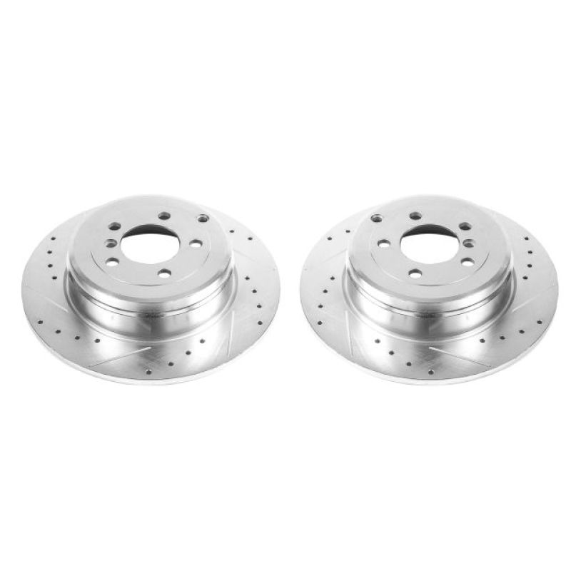 PowerStop Power Stop 03-05 Land Rover Range Rover Rear Evolution Drilled & Slotted Rotors - Pair