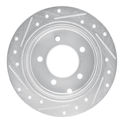 R1 Concepts R1 07-17 Chrysler 200 Rear Right Drilled & Slotted Silver Brake Rotor