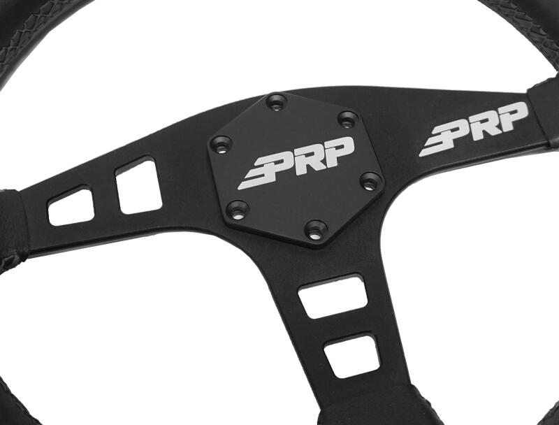 PRP Seats PRP Flat Leather Steering Wheel - Black