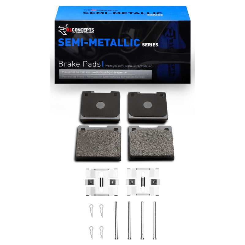 R1 Concepts R1 67-87 Volvo 244 Rear Semi Met Pads & Hardware Kit