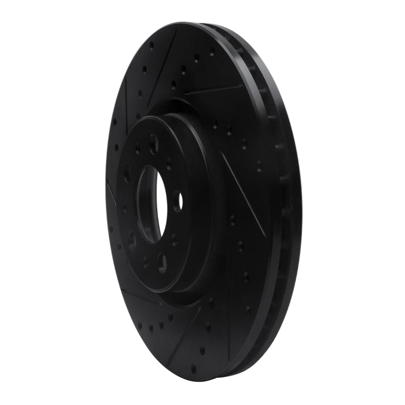 R1 Concepts R1 03-09 Volvo S60 Front Left Drilled & Slotted Black Brake Rotor