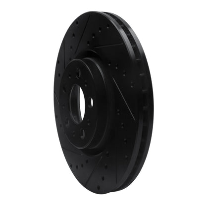 R1 Concepts R1 03-09 Volvo S60 Front Left Drilled & Slotted Black Brake Rotor