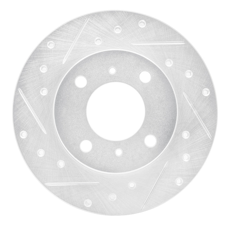 R1 Concepts R1 92-96 Dodge COLT Front Left Drilled & Slotted Silver Brake Rotor