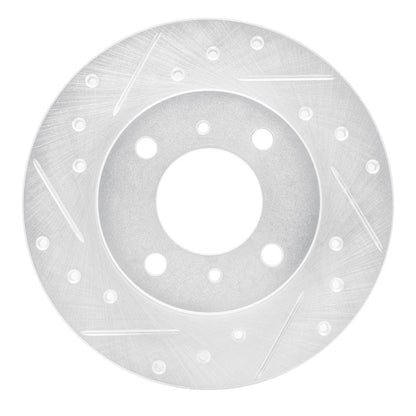 R1 Concepts R1 92-96 Dodge COLT Front Left Drilled & Slotted Silver Brake Rotor