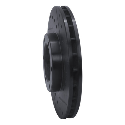 R1 Concepts R1 87-88 Toyota Pickup Front Right Drilled & Slotted Black Brake Rotor